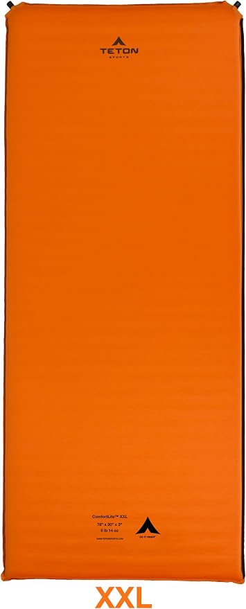 Teton Camping Seat Cushion; Stadium Seat; Office Chair; Car Pad; Inflatable, Orange - Image 7