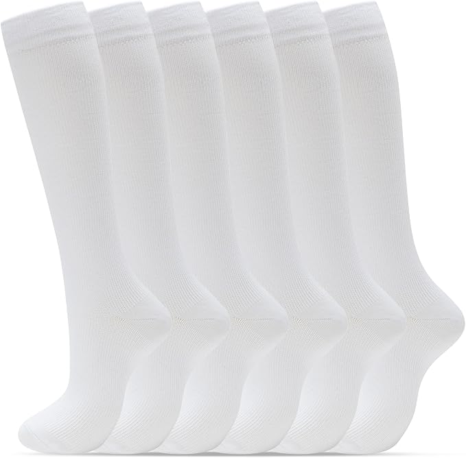 fenglaoda 6 Pairs Compression Socks for Women & Men Knee High Cute Circulation Socks for Nurse Pregnant Travel Athletic by fenglaoda