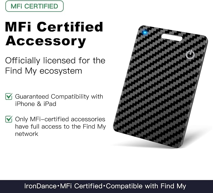 Wallet Tracker Card, Rechargeable, Works with Apple Find My | 1.6mm thin, Qi rechargeable, 5-month battery, IP68 waterproof, Left-Behind Alerts, iPhone & iPad compatible - Image 7