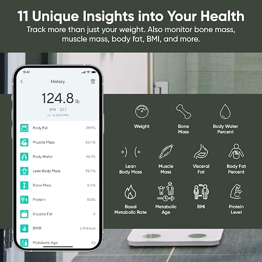 Wyze Scale S Smart Scale for Body Weight & Fat, Bluetooth, 400 lb, White | Tracks 12 metrics, Baby/Pet Mode, Sync with Fitness Apps, Heart Rate Tracking, Smart User Recognition, Unlimited Sharing - Image 2