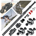 VAZESWIN Aluminum Alloy Motorcycle Camera Mount Kit for GoPro Insta360 DJI | Anti-Theft, 360° Rotation Heavy-Duty Bike Handlebar Clamp Mount with Extendable Selfie Stick for Motorcycle Bike ATV UTV Jeep by VAZESWIN