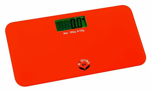 NewlineNY Red-Orange Mini Bathroom Scale + Travel Slip Case SBB0720M-NYRO + NY-MSS101-BRO - Image 7
