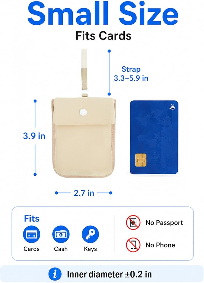 RFID-Blocking Travel Bra Wallet, Hidden Money Pouch with Elastic Strap | Ideal Secret Pocket to Protect Your Credit Cards, Cash and Valuables Under-Clothes, Nude, Bamneat - Image 2