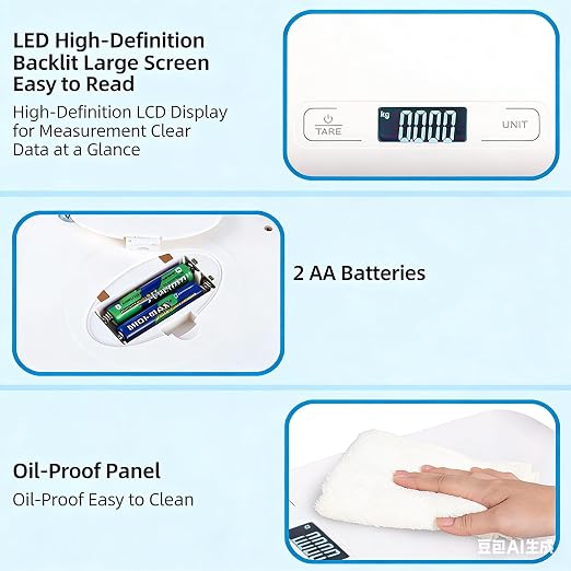 Digital Shipping Scale,Stainless Steel Panel, Accurate Portable Postal Scale for Packages, Small Business,Kitchen, Food, Handmade, Liquids, and Boutique (Red Battery(5kg/1g)) - Image 5