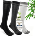 SONORAN Bamboo Viscose Compression Socks for Women & Men (3 Pairs) 15-20 mmHg Knee High Support for Nurses, Travel, Pregnant by Sonoran