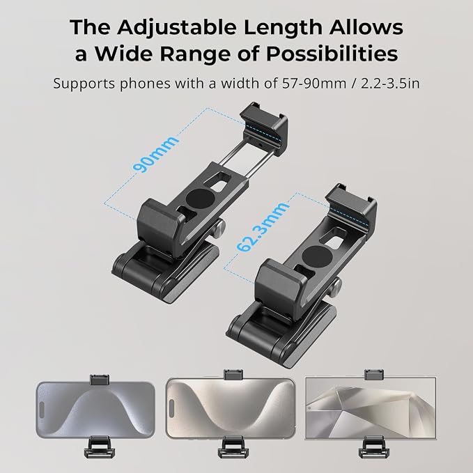 SmallRig Metal Phone Tripod Mount with Quick Release Adapter for Arca and Cold Shoes, Universal Cell Phone Stand for Desk, for DJI RS 3 mini Stabilizer, for iPhone - 4611 - Image 2