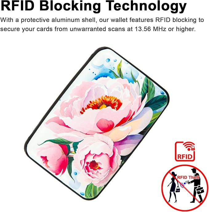 Credit Card Holder Small RFID Blocking Wallet Business Metal Slim Mini Aluminum Hard Case for Women Men - Image 2