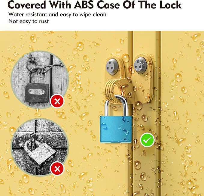 6Pcs Luggage Locks Small Suitcase Locks with Keys Plastic-Covered Mini Padlock for Suitcase Backpack Box Bag - Image 6