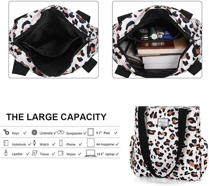 KAMO Floral Tote Bag - Waterproof Lightweight Handbags Travel Shoulder Bag for Hiking Yoga Gym Swimming Travel Beach - Image 5