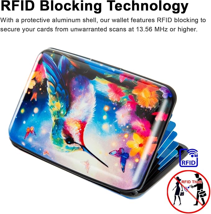 Credit Card Holder Small RFID Blocking Wallet Business Metal Slim Mini Aluminum Hard Case for Women Men - Image 2