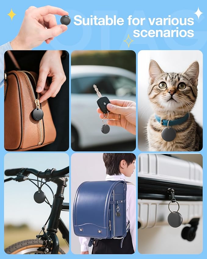 Air Tags for Android,Air Tags-1 Pack Android,2 Year Battery Life,Air Tracker Tags with 1 Lanyard,Google Find Trackers for Google'S Find Hub App,IP65 Waterproof Luggage Tracker for Keys - Image 7
