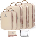 PFEYRPK Lightweight Compression Packing Cubes for Suitcases, Compressible Expandable Travel Packing Organizer with Clear Toiletries and Backpack Bag, Travel Essentials for Carry on Luggage 7 Set by PFEYRPK