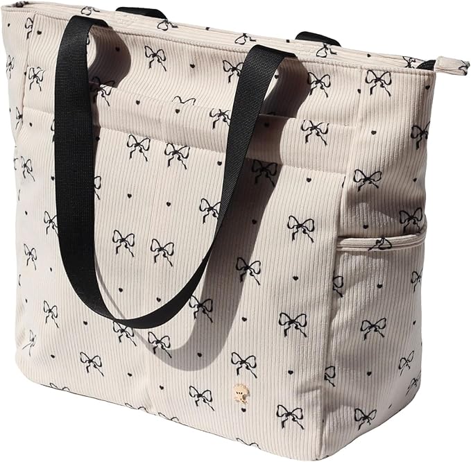 ESVAN Original Floral Tote Bag Large Shoulder Bag with Multi Pockets for Gym Travel Beach Daily Bags - Image 4