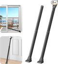 AceMining 2 Pack Door Security Bar, Patio Door Lock, 20-50 in | Sliding Glass Door Security Bar for Patio Door, Window Security and Door Stopper Protection, Black by AceMining