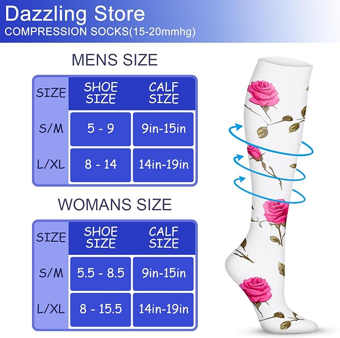 WITHYOU Compression Socks 15-20 mmHg is Best Athletic for Men & Women Running Flight Travel Nurses Pregnant - Image 6