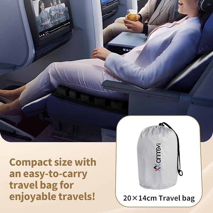 Inflatable Seat Cushion with Built-in Pump - 3D Air Cell Ergonomic Pad for Sciatica & Tailbone Pain Relief - Portable Cooling Chair Cushion for Airplane Travel, Car, Office & Stadium (0.8lbs) - Image 6