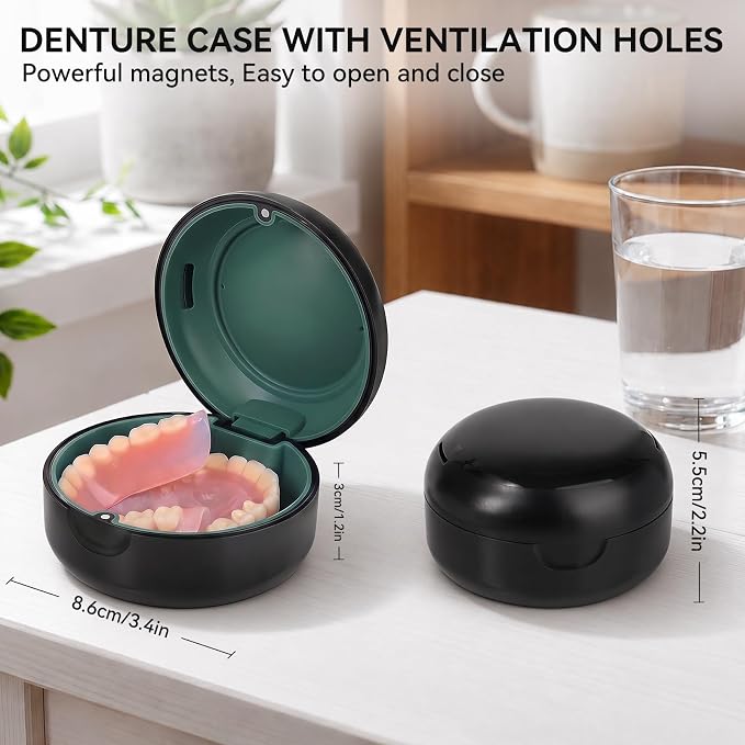 Portable Vent Denture Bath Case, Soft Buffer Holder for Travel False Teeth | Safe material, removable silicone pad for hygienic use, multi-scene use, pocket fit for home, journeys & daily oral storage - Image 3