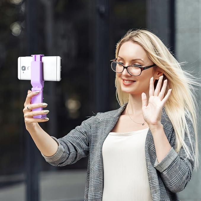 Airplane Phone Holder, Foldable Phone Holder for Airplane Seat Back Luggage Pole Desk 360° Rotation for Multi-Directional Viewing, Travel Essentials Holds Cell Phones (Purple 1pcs) - Image 6