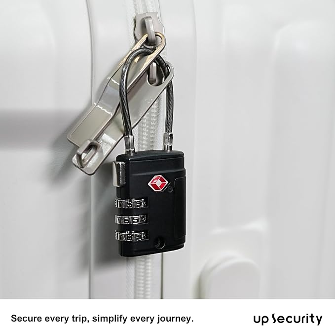 Combination TSA Locks for Luggage, Locker, Luggage Locks TSA Approved, Small Combo Cable Padlock with Code for Gym Locker, Suitcase, Gun Case, Backpack Bag Zipper, Storage Box, Travel Case - Image 8