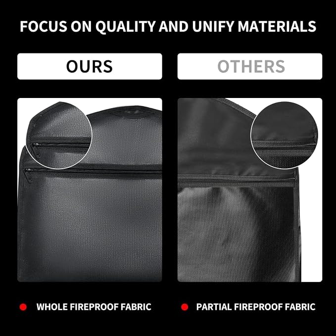 JUGREAT Fireproof Hanger Diversion Safe Bag with Lock, Hanger Safe for Valuables, Secret Safe Under Clothes with Compartment to Hide Items for Home or Travel Safe-2 Pack - Image 4