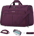 Hanke Carry On luggage Bags for Travel, Large Foldable Duffle Bag for Travel, Softside Lightweight Travel Bag Carry On Bags for Airplanes Women, Travel Tote Bags for Women Men.（Purple） by Hanke