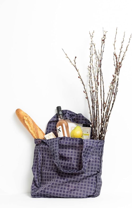Pure Sage Reusable Grocery Bag - Stylish Shopping Bags for Groceries - Foldable Tote Bag - Image 3