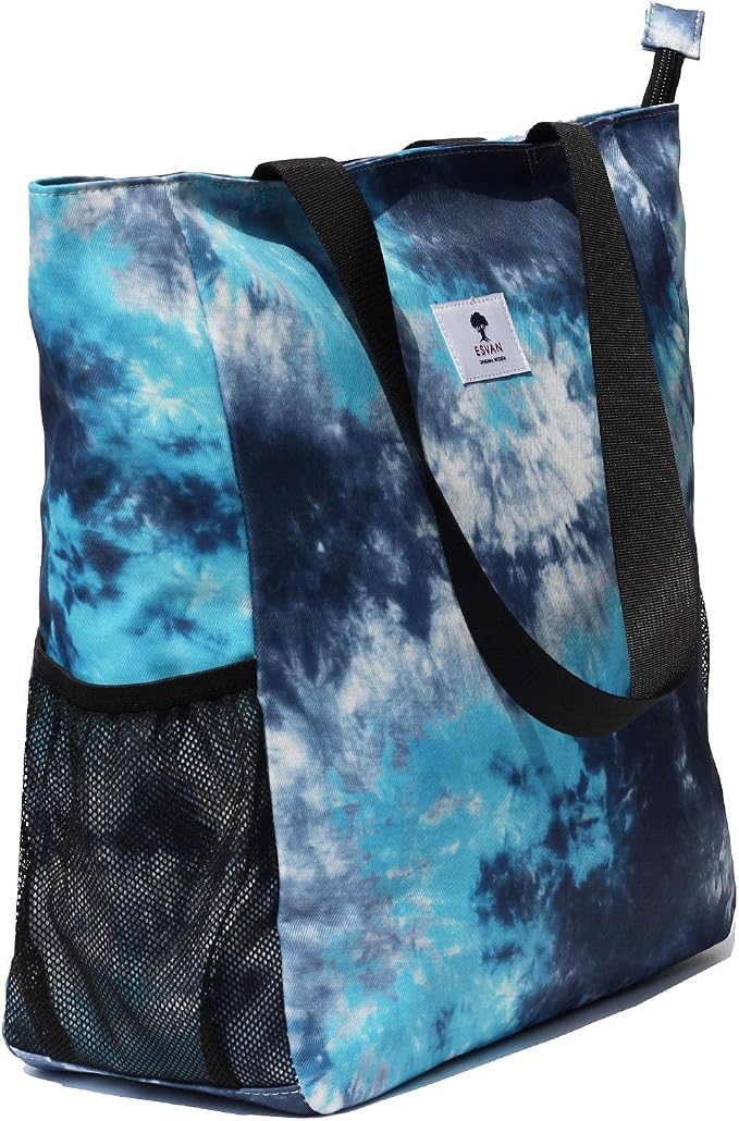 ESVAN Original Floral Water Resistant Large Tote Bag Shoulder Bag for Gym Beach Travel Daily Bags Upgraded - Image 4