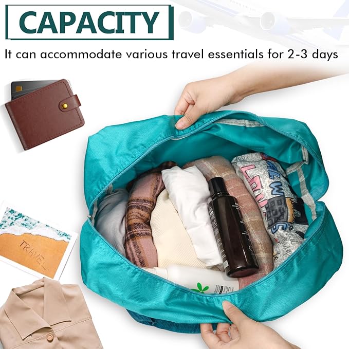 Travel Duffel Bags 12 PCS Foldable Travel Bag Tote Carry on Luggage Waterproof Sports Gym Bag Lightweight Large Weekender Overnight Bag for Women and Men (12 PCS) - Image 6