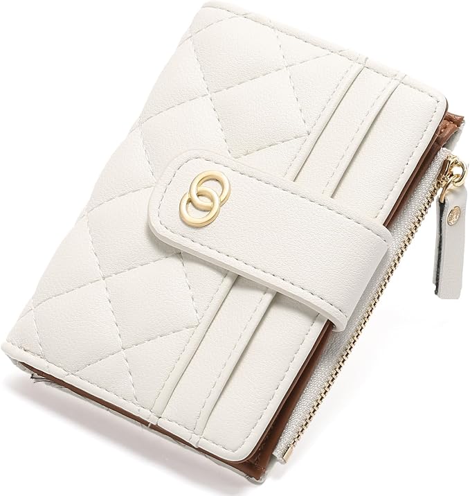 GAEKEAO Small Wallet for Women Slim Bifold Leather Credit Card Holder Wallets Zipper Pocket Coin Purse with ID Window by GAEKEAO