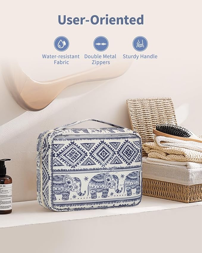 Narwey Small Hanging Travel Toiletry Bag for Women, Travel Bag for Toiletries, Makeup Bag Organizer Cosmetic Bags Make Up Bags for Girls - Image 6