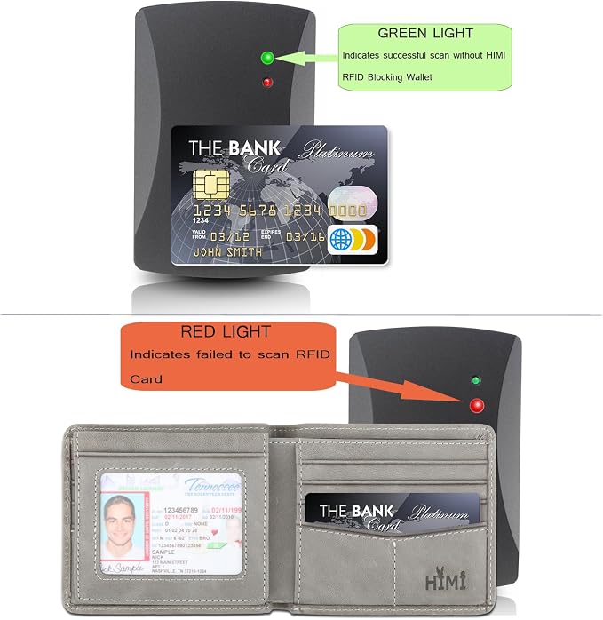 HIMI Wallet for Men-Genuine Leather RFID Blocking Bifold Stylish Wallet With 2 ID Window - Image 5