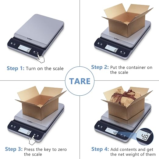 QP Shipping Scale, 86lb/0.1oz High Accuracy Digital Postal Scale for Packages, Hold/Tare Function, Backlit LCD Display, Flip-up Holder, Postage Scale, Mail Scale, Battery & Tape Measure Included - Image 4