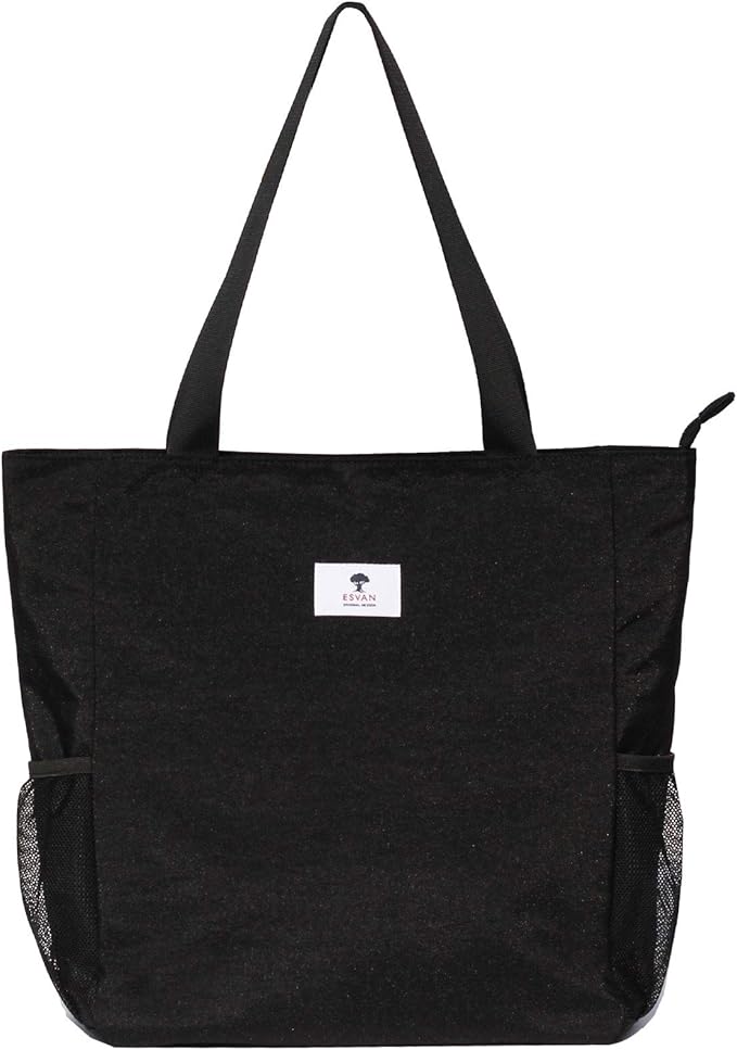 ESVAN Original Floral Water Resistant Large Tote Bag Shoulder Bag for Gym Beach Travel Daily Bags Upgraded - Image 4