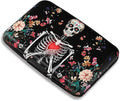 Maicican RFID Blocking Aluminum Credit Card Holder | Slim Metal Wallet for Women & Men, Business Card Case for Travel, Fits Front Pocket, Card holder wallet - Flower Skull by Maicican