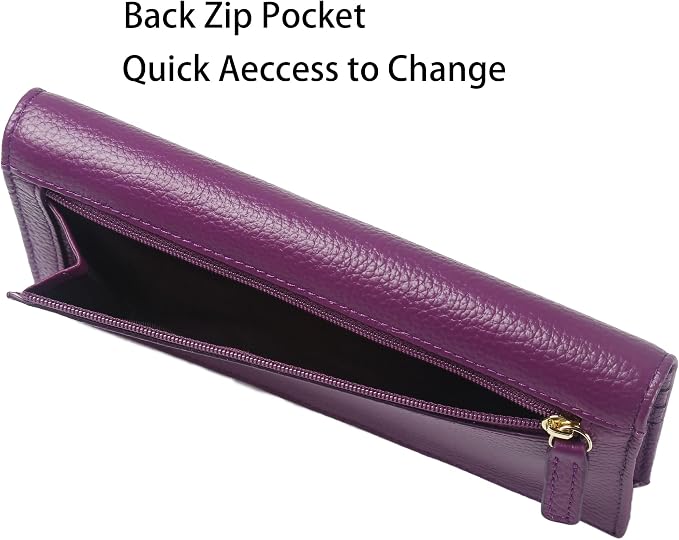 Ultra Slim Thin Leather Women Wallet RFID Blocking Credit Card Holder Bifold Long Ladies Billfold - Image 6
