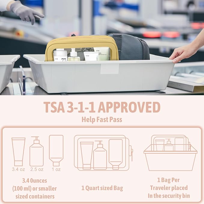 YOPCDJ 5PCS Diaper Bag Organizer Pouch Set, TSA Approved Toiletry Bag，Clear Waterproof TPU Makeup Bag Set Travel Organizer Bags for Women and Kids - Image 7