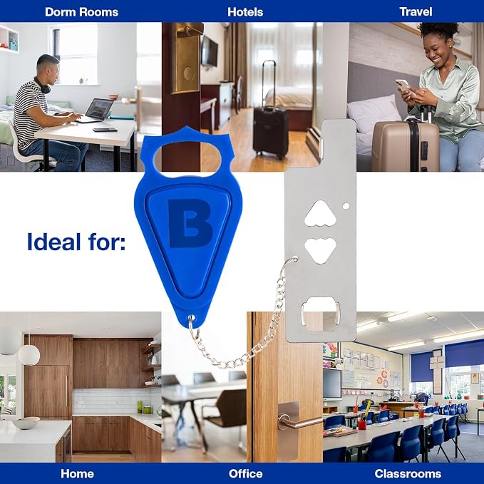BRINKS – Portable Security Door Locks for Home, Dorm Room, Apartment, Hotel Safety, Short-Term Rentals, Security Door Latch - Privacy Latch, Easy Install (1 Pack) - Image 5