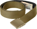 Travel Security Money Belt with Hidden Money Pocket - Cashsafe Anti-Theft Wallet Unisex Nickel free Nylon Belt by JASGOOD by JASGOOD