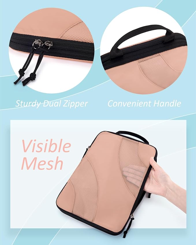 BAGSMART Compression Packing Cubes for Travel | Lightweight suitcase organizers bag set, space-saving double zipper expansion for carry-on luggage & travel organization - Image 6