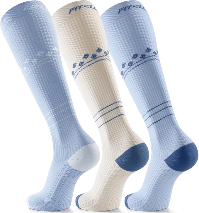 FITRELL 3 Pairs Compression Socks for Women and Men 20-30mmHg-Circulation Support Socks by FITRELL