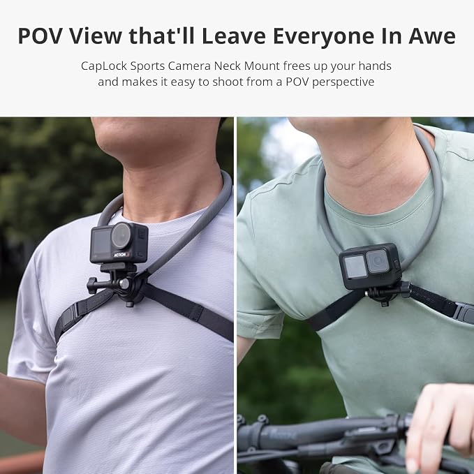 PGYTECH CapLock Action Camera Neck Mount, Quick Release POV Neck Holder | Large Size, Chest Strap, Hands-Free Vlogging for DJI OSMO Pocket 3 4/Action 6/5 Pro/Xtra Muse, Gopro, Insta360 Luna Ultra - Image 5