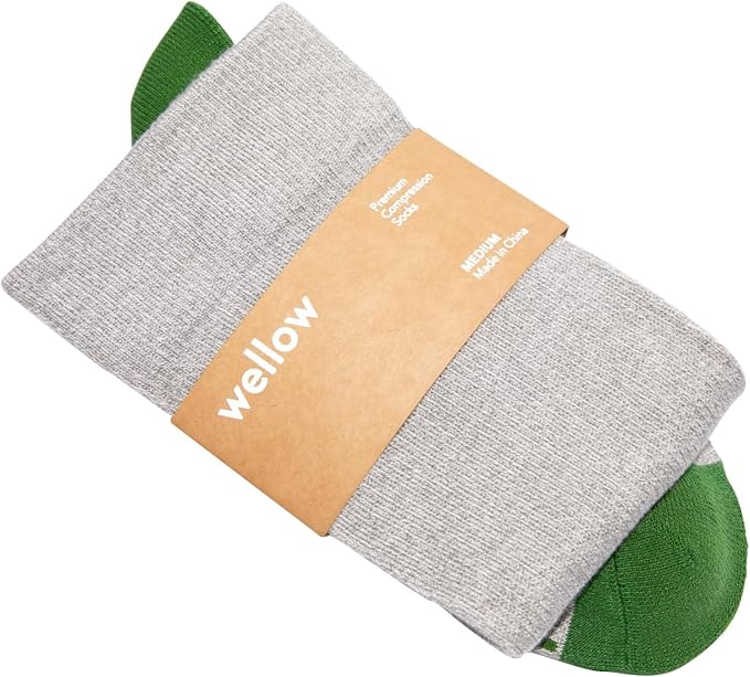 Wellow Knee High Compression Socks for Men & Women, 18–25 mmHg, Bamboo Viscose, Swelling Relief by WellowCompressionSocks