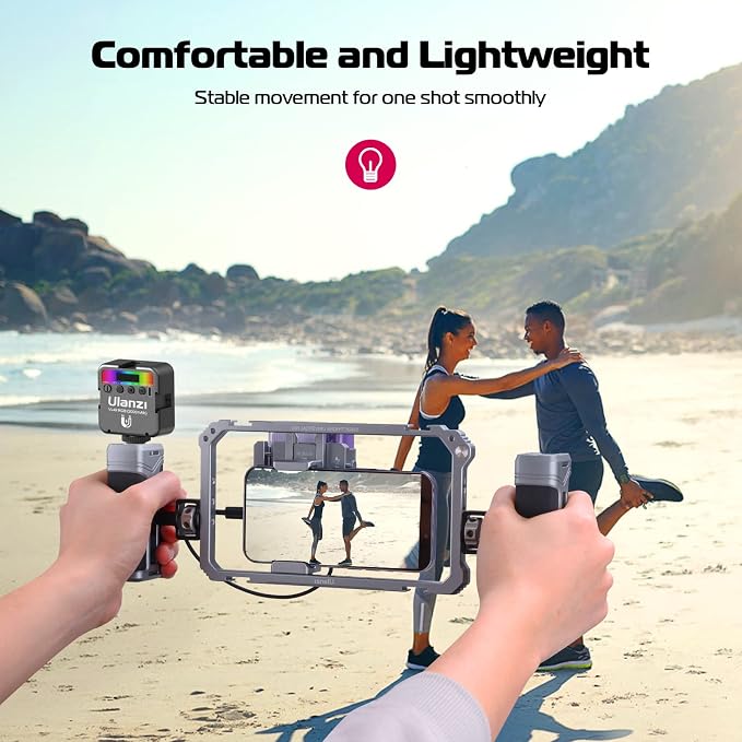 ULANZI Universal Phone Video Rig Kit with Handles, Aluminum Handheld Stabilizer Phone Video Filmmaking Grip for Video Maker Videographer with Cold Shoe for iPhone 16 15 14 13 Mini Pro Max 8 Plus - Image 6