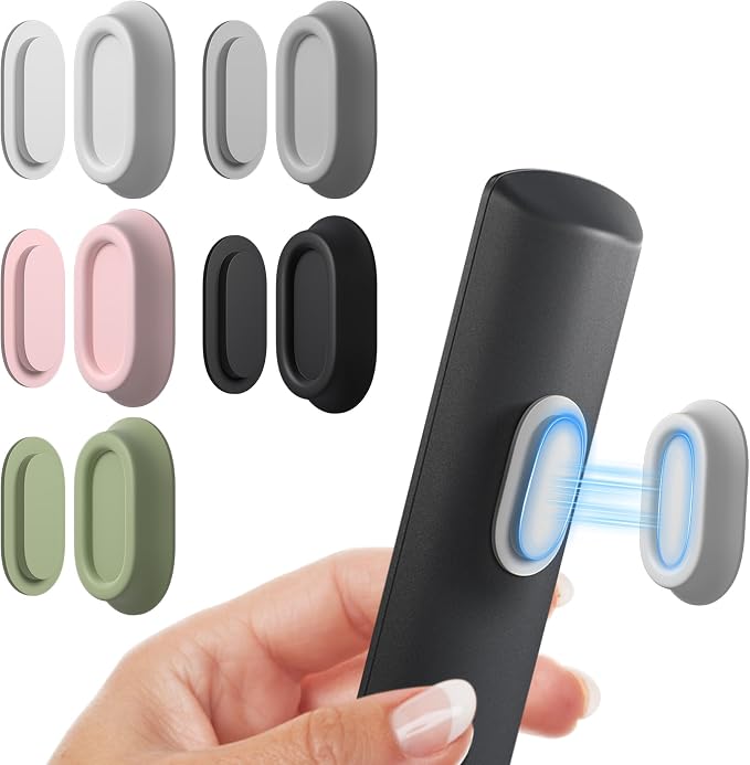 Magnetic Remote Control Holder Wall Mount for TV/Fan-5 Colors | No Drill Self-Adhesive TV Remote Holder for Bed, Silicone Remote Caddy, Bedside Organizer, RV Accessories by ELECTRONICSORGANIZATION