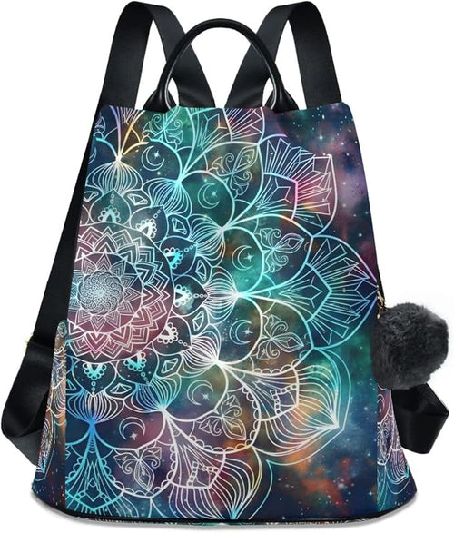 ALAZA Galaxy Colorful Mandala Backpack Purse for Women Anti Theft Fashion Back Pack Shoulder Bag by ALAZA