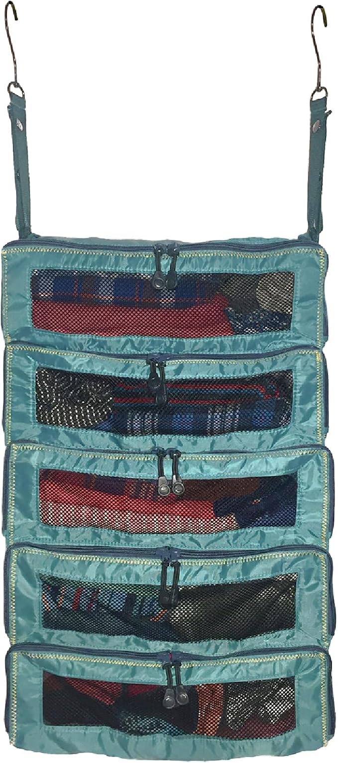 Hanging Suitcase Organizer - Our Large Hanging Luggage Organizer Fits Any Suitcase - Our Packing Cubes For Travel Uses Mesh Windows to Make it Easy to Find your Clothes (Green, L) - Image 9