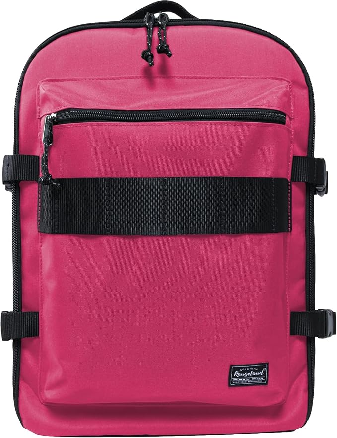Travel Backpack 17L Lightweight Casual Small Carry-on Daypack 15-inch Laptop Notebook, Underseat Overnight Weekender, Rasberry by Rangeland