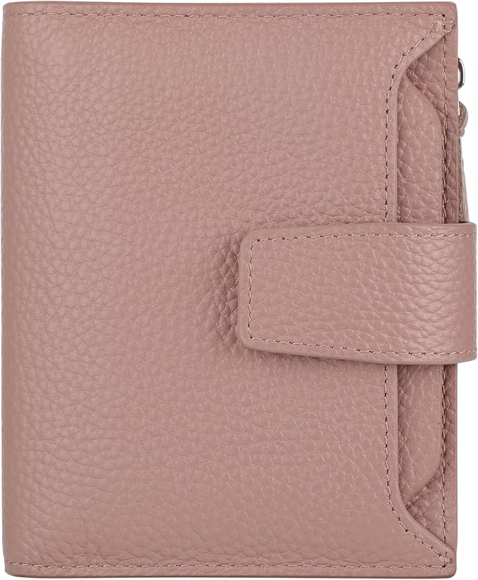 Small Compact Women Wallet RFID Blocking Genuine Leather Bifold Purse with ID Windows by Lavemi