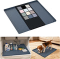 URMONA Waterproof Silicone Under Sink Mat 19'' x 19'' Shelf Liner for Kitchen and Bathroom, Cabinet and Counter Protector, Storage and Organizers, Litter Mat, Pet Cat Puppy Essentials(Dark Grey) by URMONA