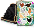 Blusabaca Women's RFID Wallet, Chicken Small, Leather, Waterproof, RFID-Blocking, 12 Card Slots, 2 Coins | Removable Keychain, Case with Zipper, Vegan PU Leather, Cash Coin Pocket, Business Accordion Purse, Ladies Female Gift by Blusabaca
